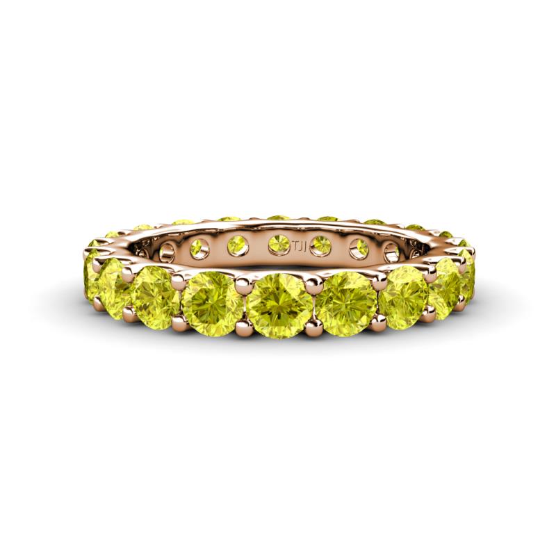 Audrey 3.80 mm Yellow Diamond U Prong Eternity Band 