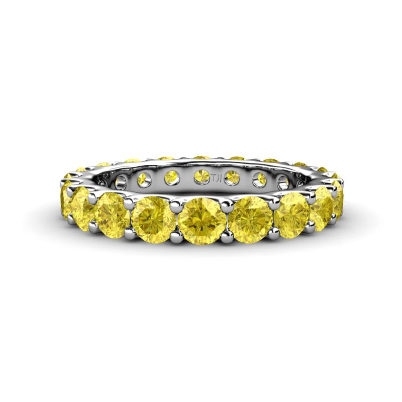 Audrey 3.80 mm Yellow Sapphire U Prong Eternity Band 