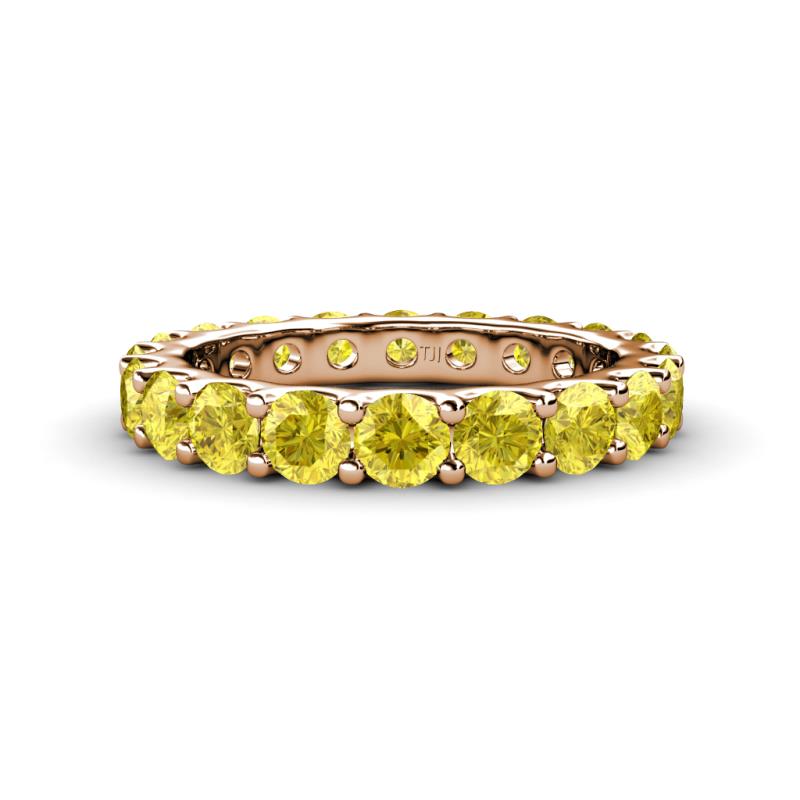 Audrey 3.80 mm Yellow Sapphire U Prong Eternity Band 