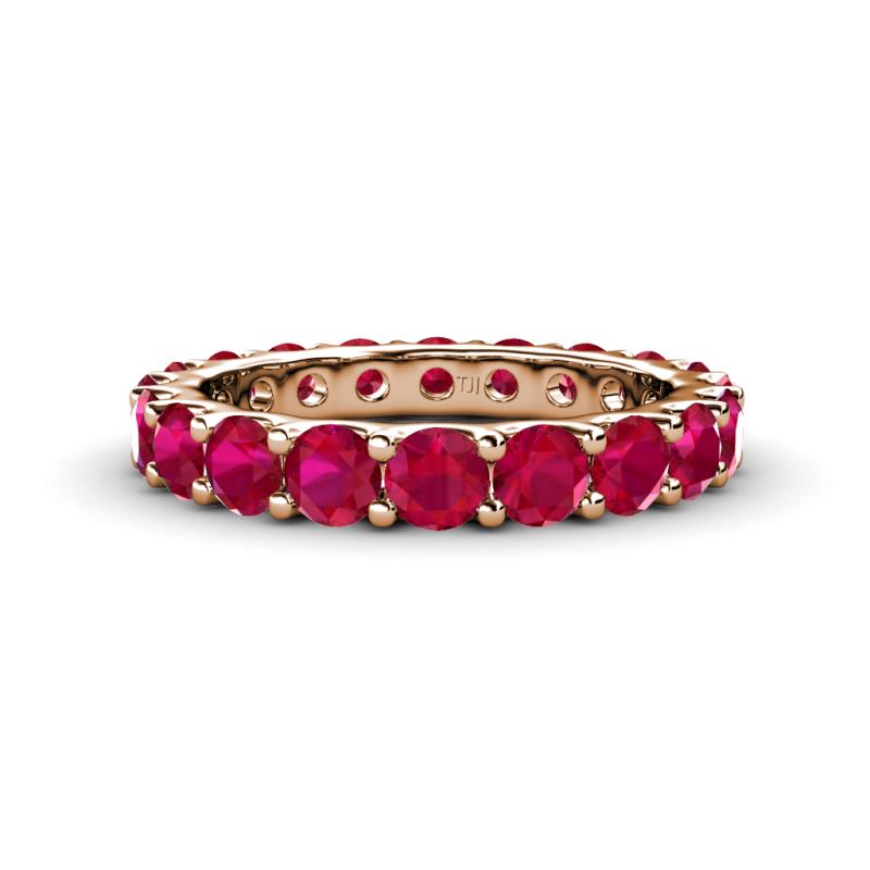 Audrey 3.80 mm Ruby U Prong Eternity Band 