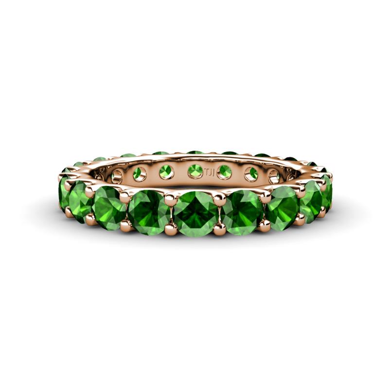 Audrey 3.80 mm Green Garnet U Prong Eternity Band 