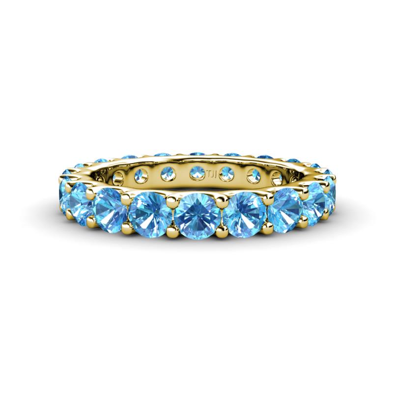 Audrey 3.80 mm Blue Topaz U Prong Eternity Band 