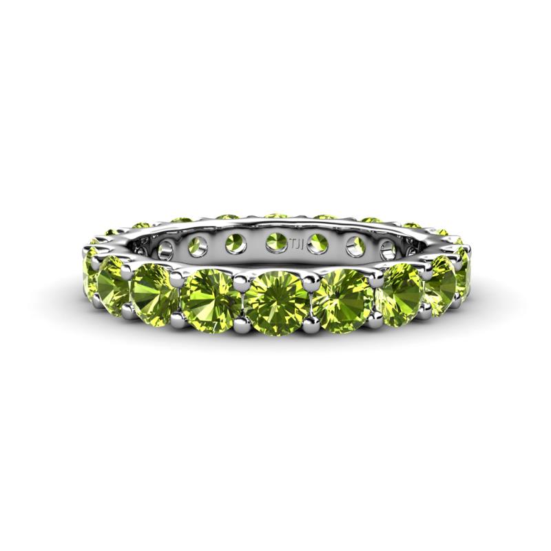 Audrey 3.80 mm Peridot U Prong Eternity Band 