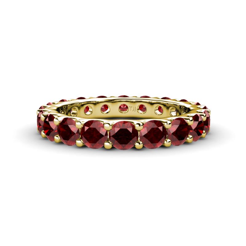 Audrey 3.80 mm Red Garnet U Prong Eternity Band 
