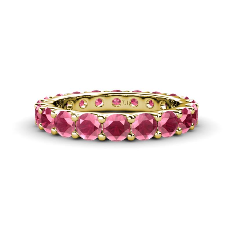 Audrey 3.80 mm Rhodolite Garnet U Prong Eternity Band 