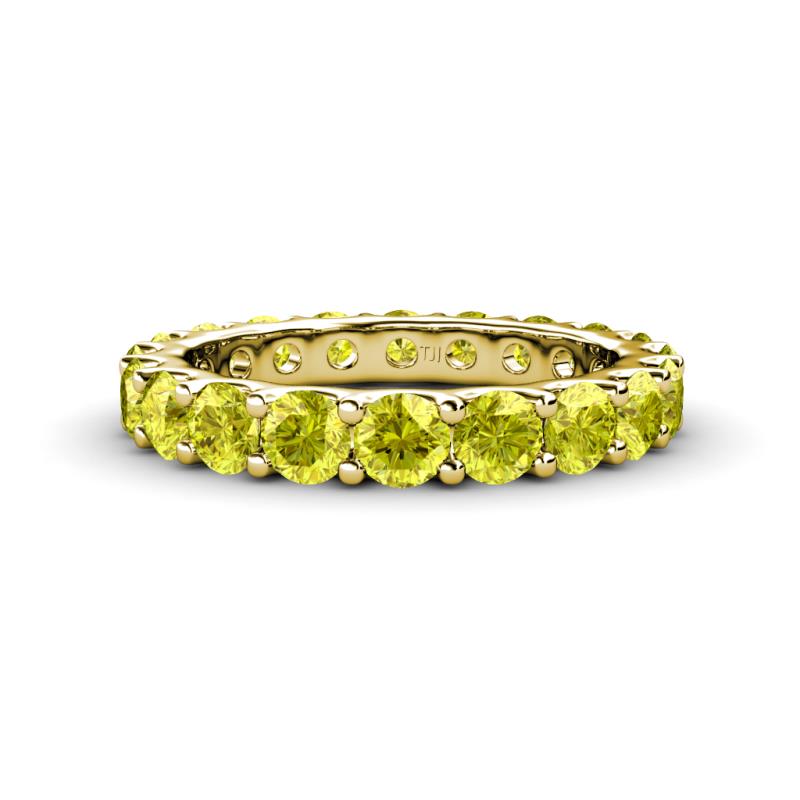Audrey 3.80 mm Yellow Diamond U Prong Eternity Band 