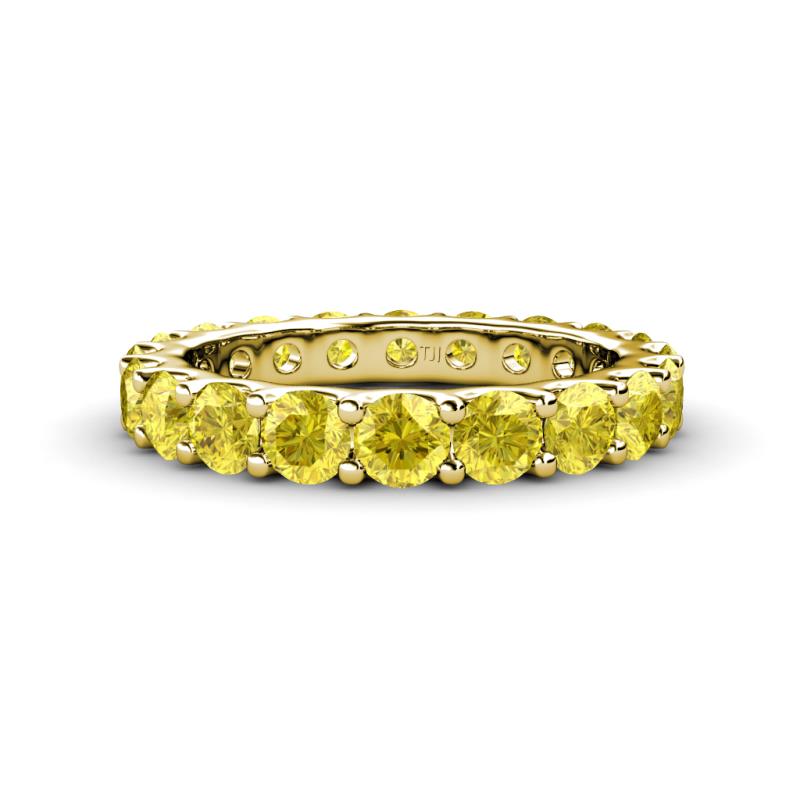 Audrey 3.80 mm Yellow Sapphire U Prong Eternity Band 