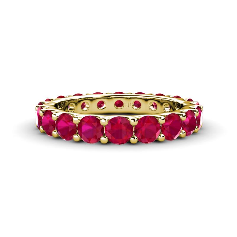 Audrey 3.80 mm Ruby U Prong Eternity Band 