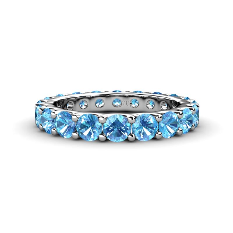 Audrey 3.80 mm Blue Topaz U Prong Eternity Band 