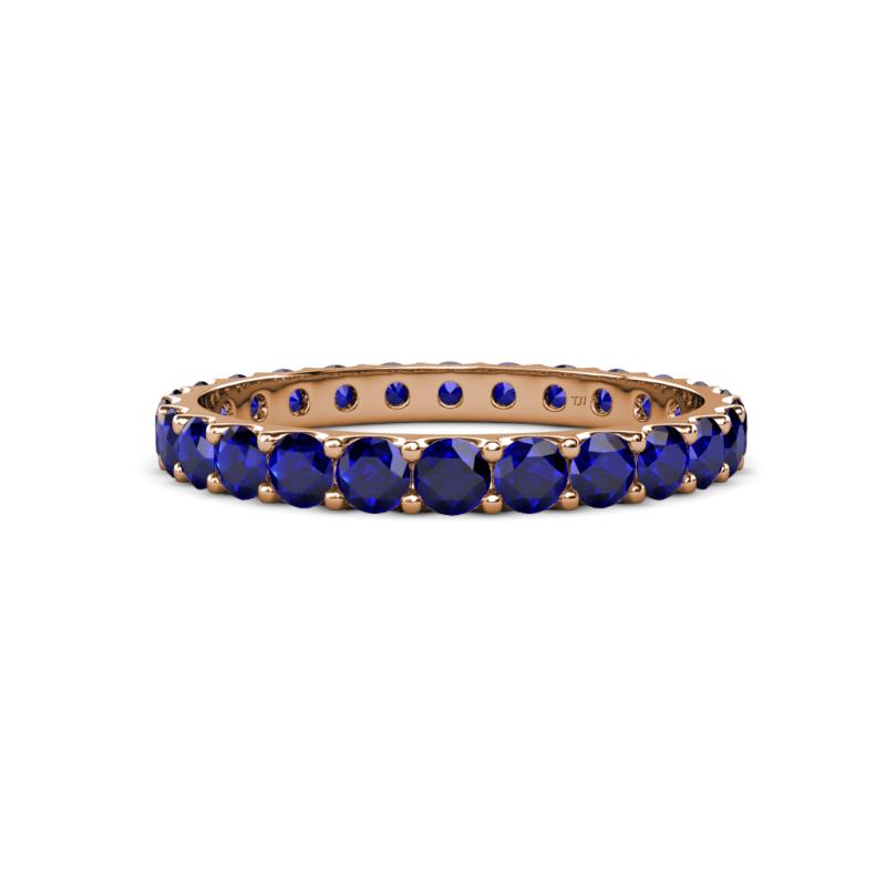 Audrey 3.40 mm Blue Sapphire U Prong Eternity Band 