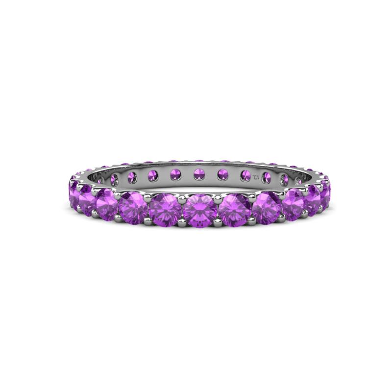 Audrey 3.40 mm Amethyst U Prong Eternity Band 