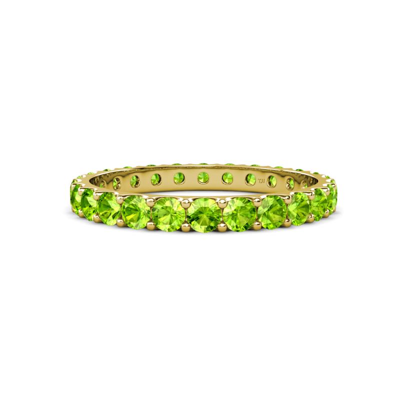 Audrey 3.40 mm Peridot U Prong Eternity Band 