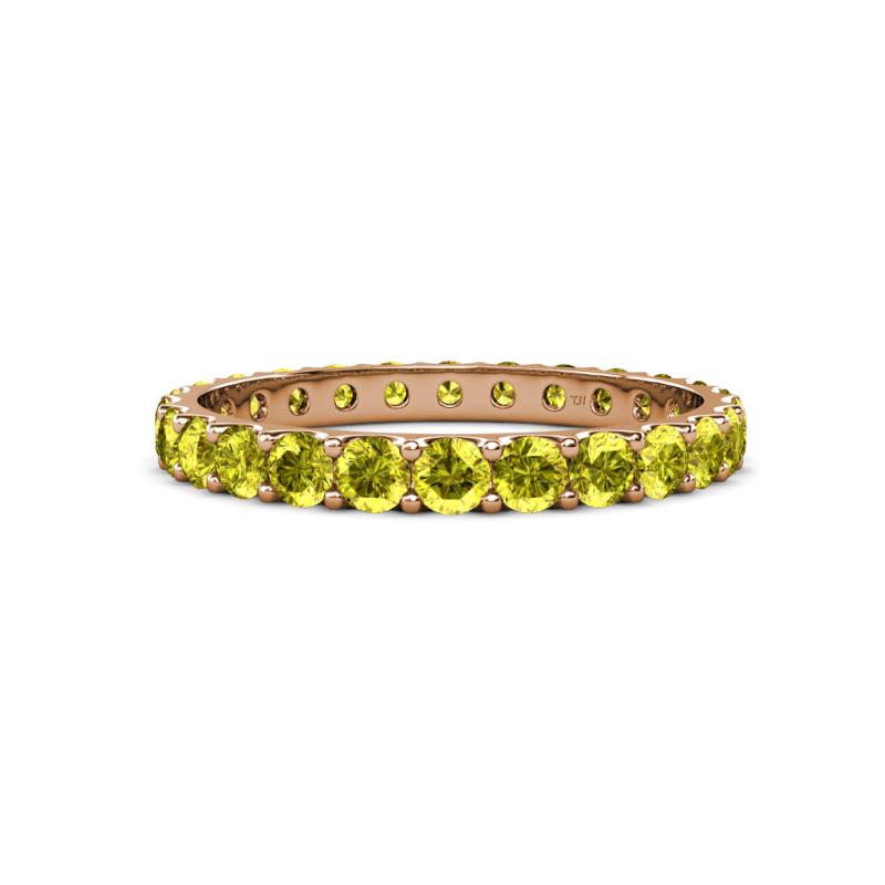 Audrey 3.40 mm Yellow Diamond U Prong Eternity Band 