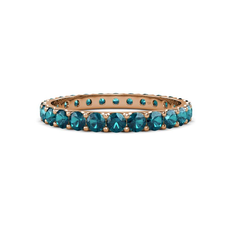 Audrey 3.40 mm London Blue Topaz U Prong Eternity Band 