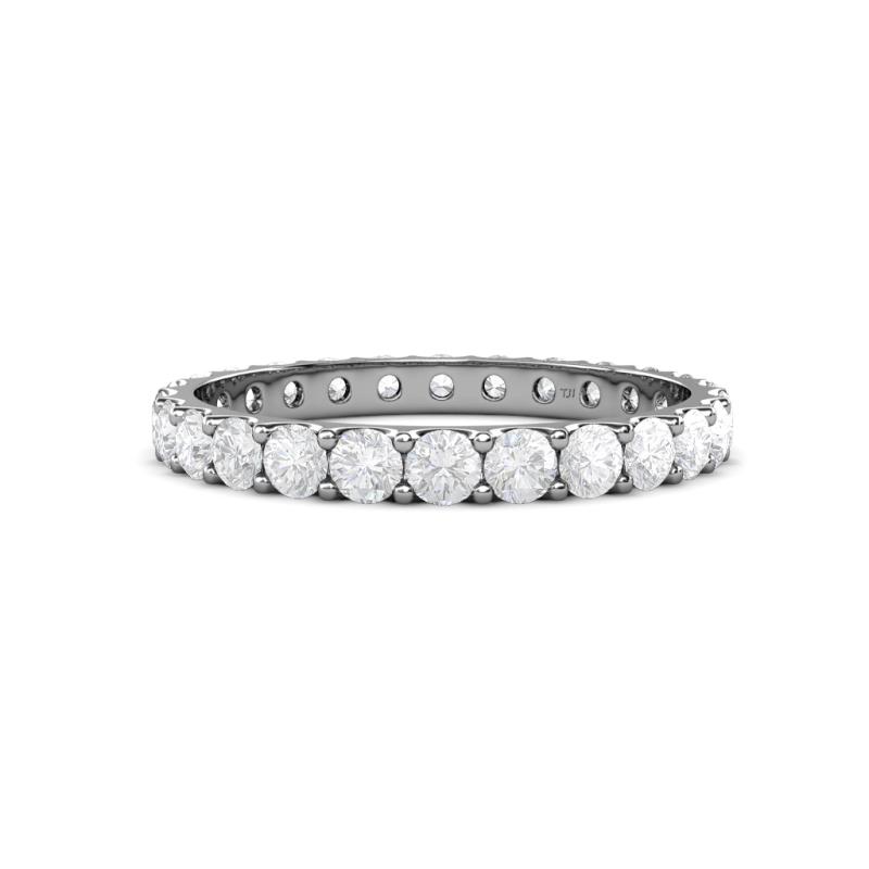 Audrey 3.40 mm White Sapphire U Prong Eternity Band 