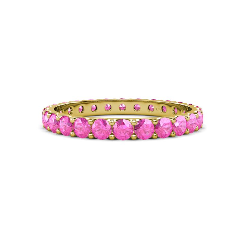 Audrey 3.40 mm Pink Sapphire U Prong Eternity Band 