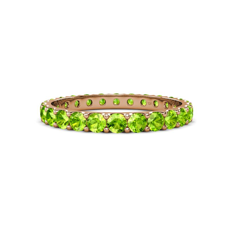 Audrey 3.40 mm Peridot U Prong Eternity Band 