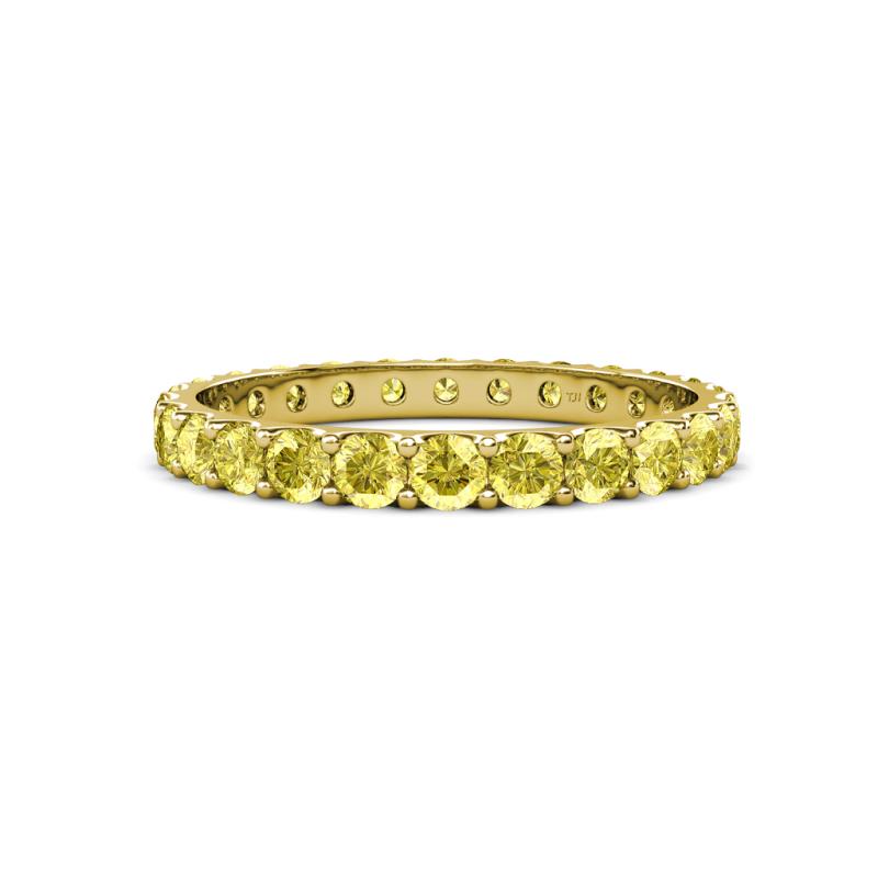 Audrey 3.40 mm Yellow Sapphire U Prong Eternity Band 