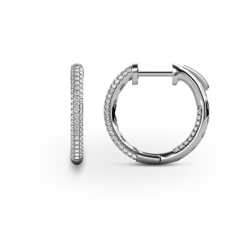 Sophie 1/2 ctw Diamond Micro Pave Inside Out Hoop Earrings 