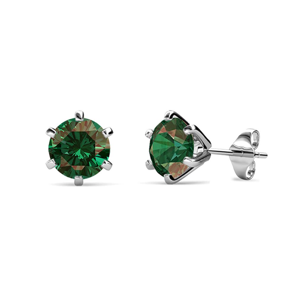 Kenna Lab Created Alexandrite (5mm) Martini Solitaire Stud Earrings 