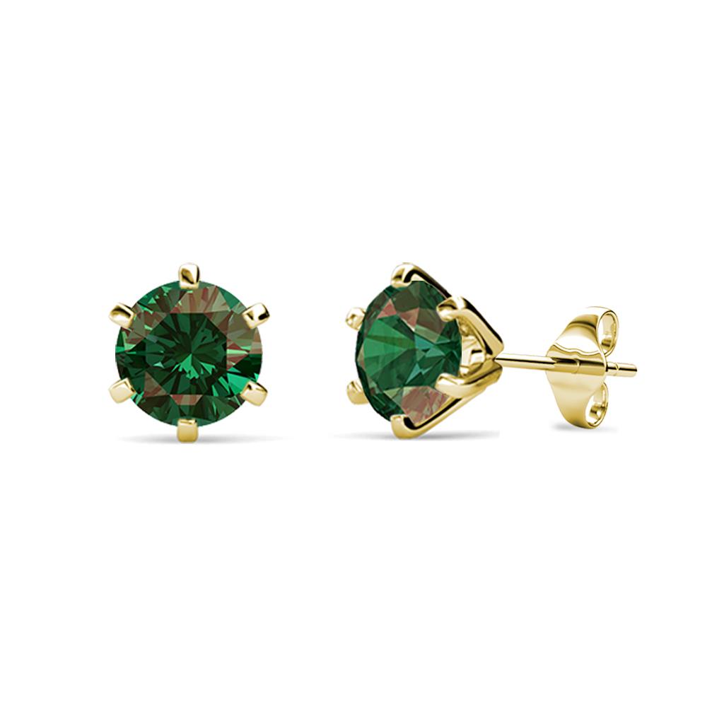 Kenna Lab Created Alexandrite (5mm) Martini Solitaire Stud Earrings 