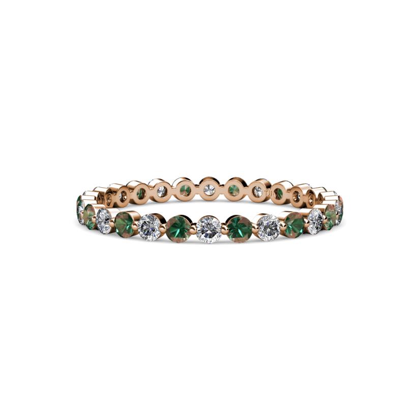 Valerie 2.00 mm Diamond and Lab Created Alexandrite Eternity Band 