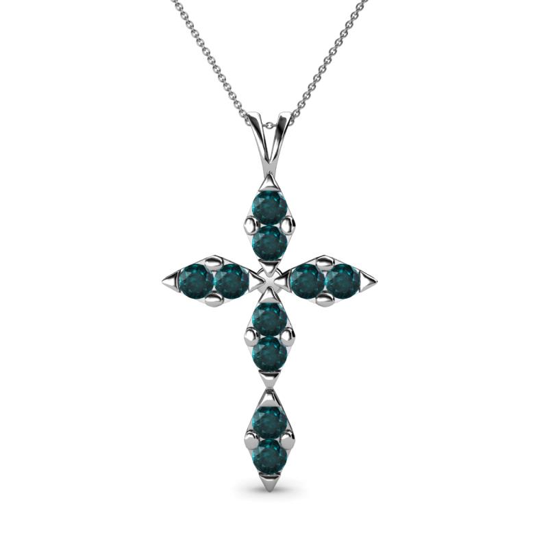 Ife Petite London Blue Topaz Cross Pendant 