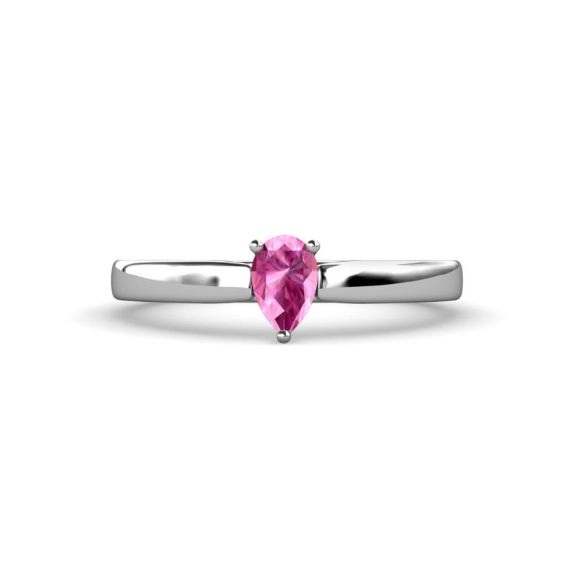 Annora Pear Cut Pink Sapphire Solitaire Engagement Ring 