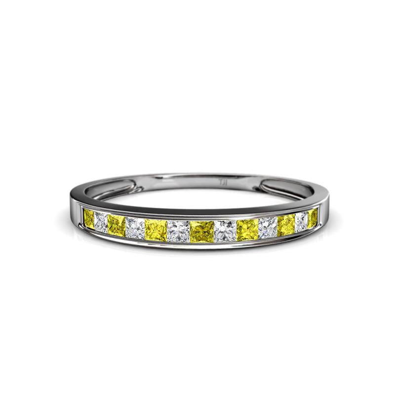 Aqilia 2.00 mm Yellow and White Lab Grown Diamond Wedding Band 