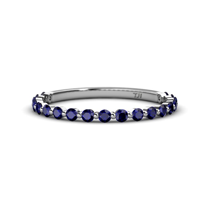 Valerie 2.00 mm Blue Sapphire 3/4 Eternity Band 