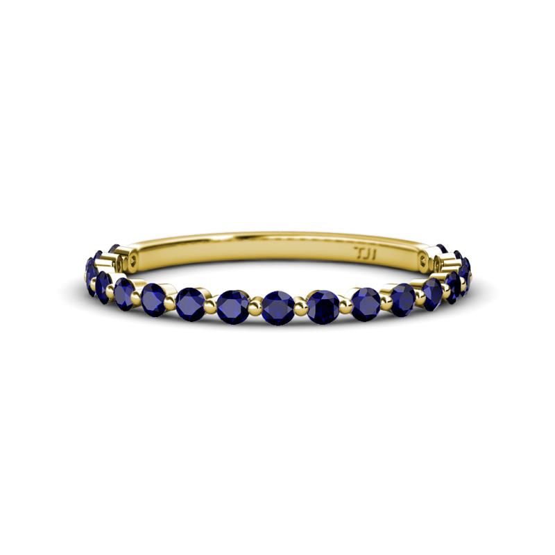 Valerie 2.00 mm Blue Sapphire 3/4 Eternity Band 