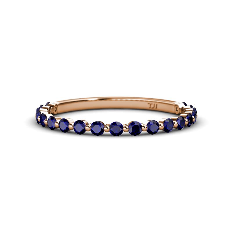 Valerie 2.00 mm Blue Sapphire 3/4 Eternity Band 