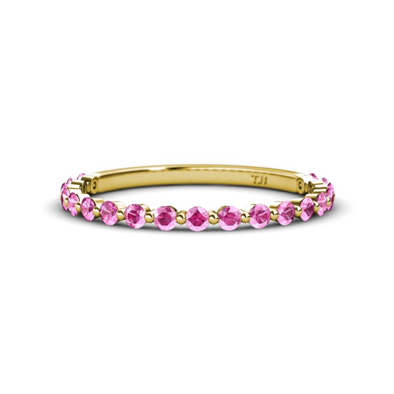 Valerie 2.00 mm Pink Sapphire 3/4 Eternity Band 