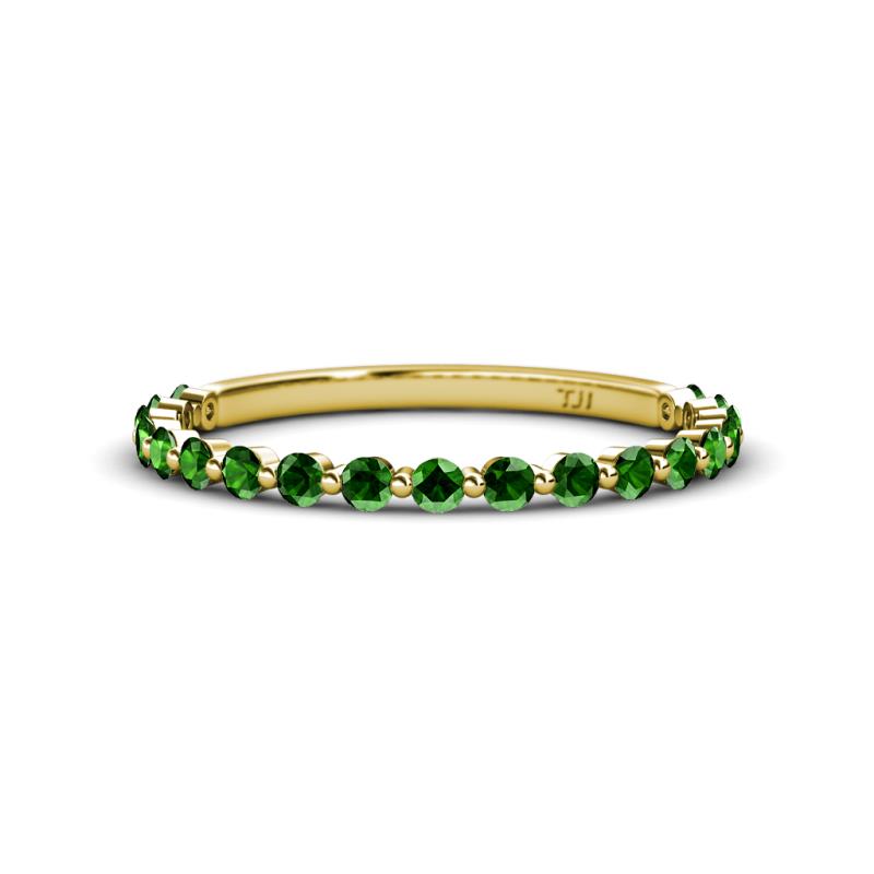 Valerie 2.00 mm Green Garnet 3/4 Eternity Band 