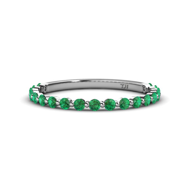 Valerie 2.00 mm Emerald 3/4 Eternity Band 