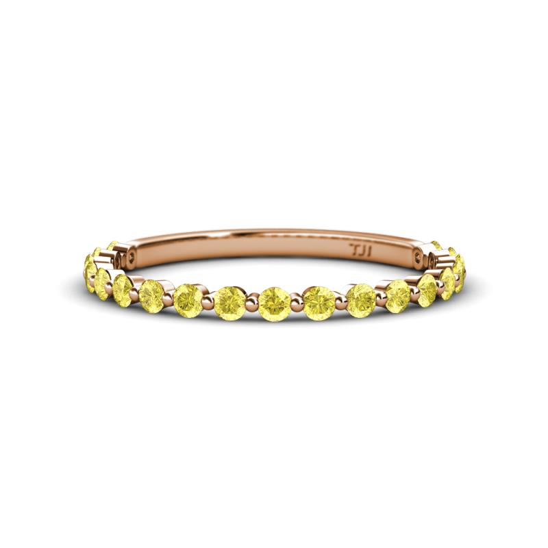 Valerie 2.00 mm Yellow Sapphire 3/4 Eternity Band 