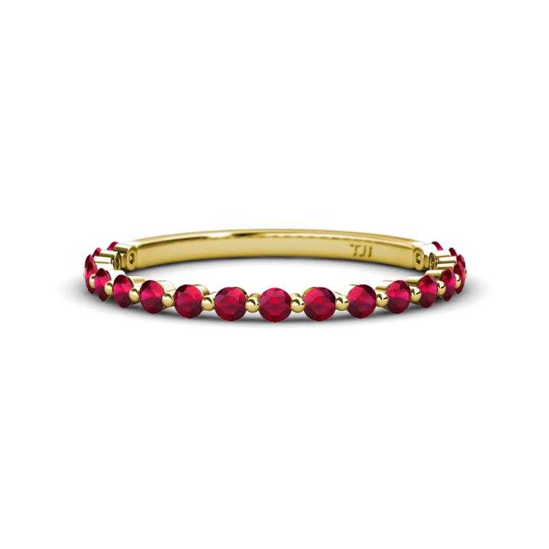 Valerie 2.00 mm Ruby 3/4 Eternity Band 
