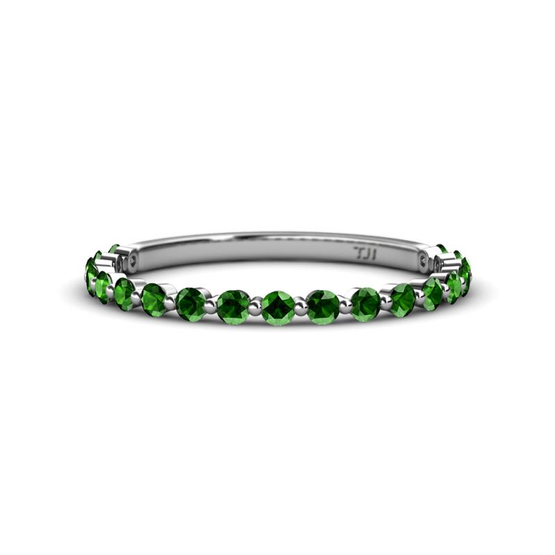 Valerie 2.00 mm Green Garnet 3/4 Eternity Band 