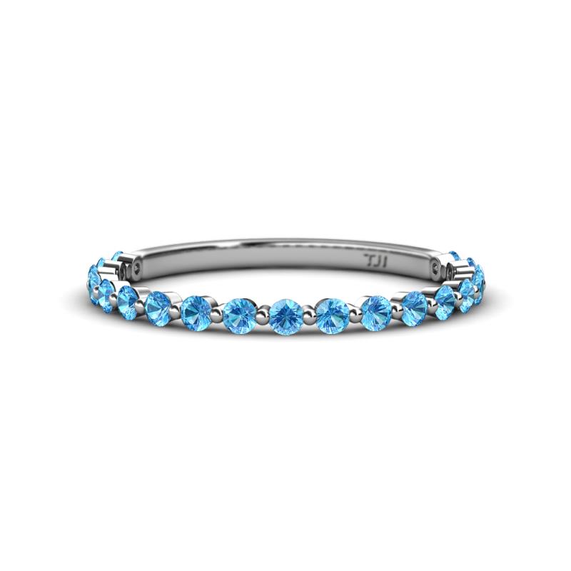 Valerie 2.00 mm Blue Topaz 3/4 Eternity Band 