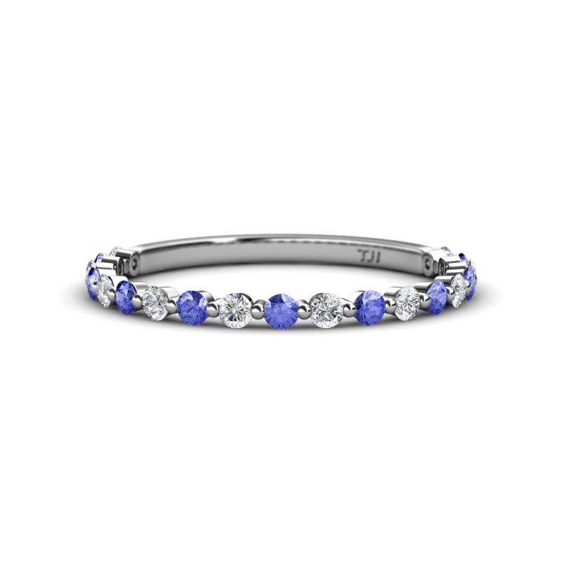 Valerie 2.00 mm Tanzanite and Diamond 3/4 Eternity Band 