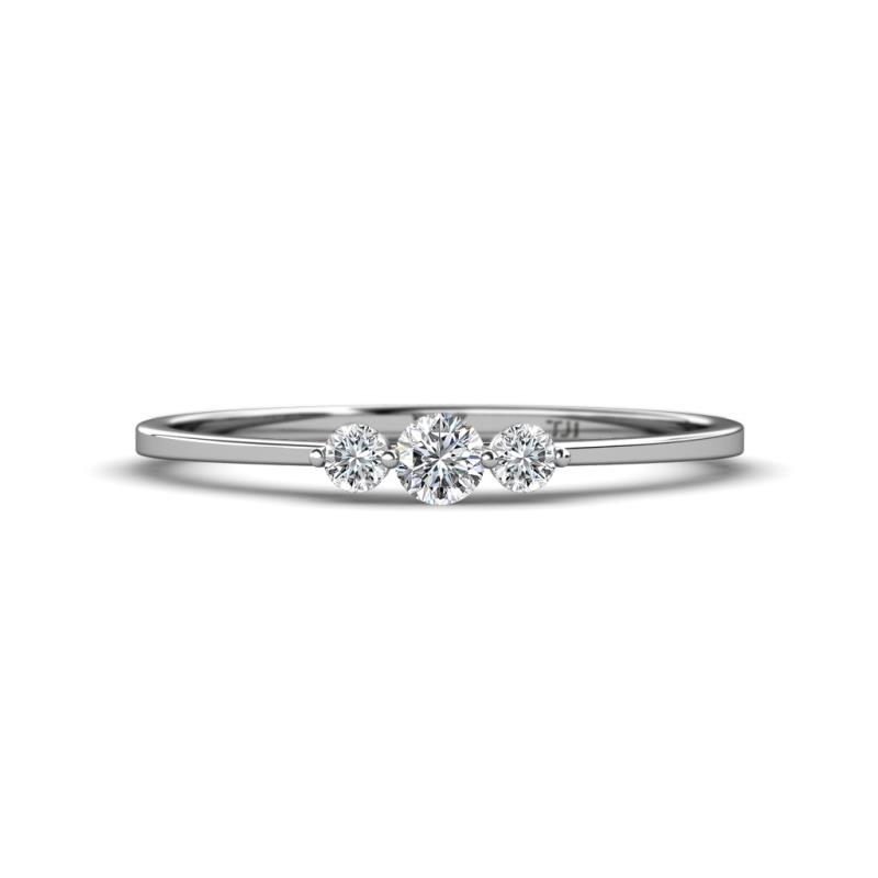 Shirley 0.27 ctw Lab Grown Diamond Round (3.50 mm) Three Stone Engagement Ring 