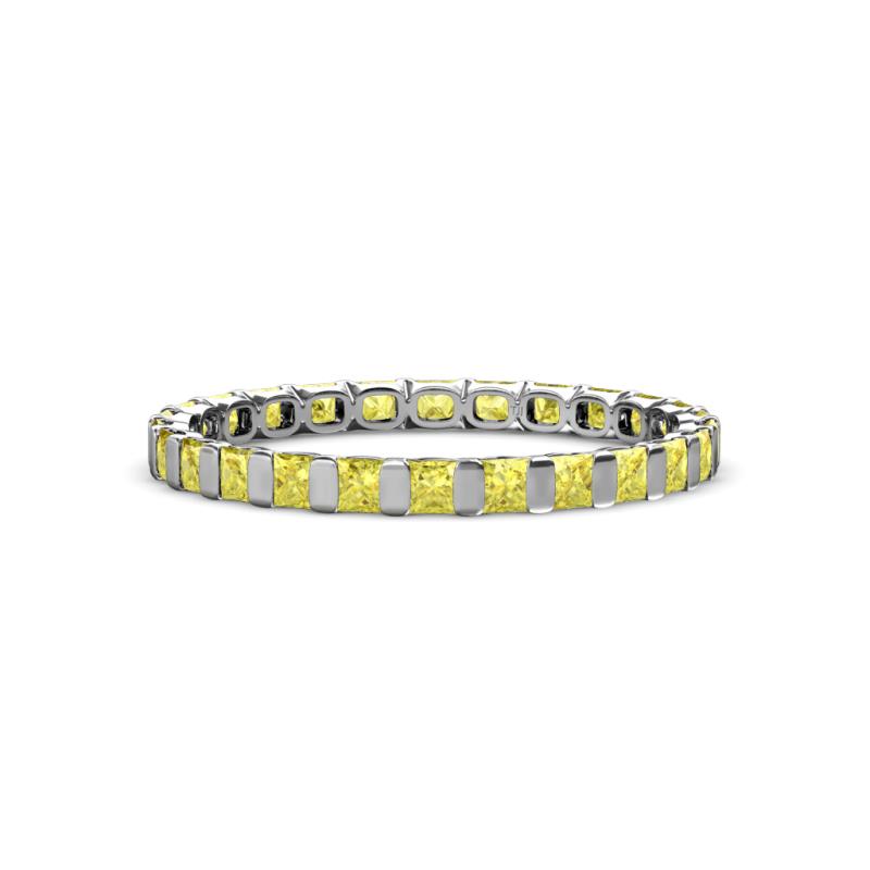 Clarissa 2.50 mm Princess Cut Yellow Sapphire Eternity Band 