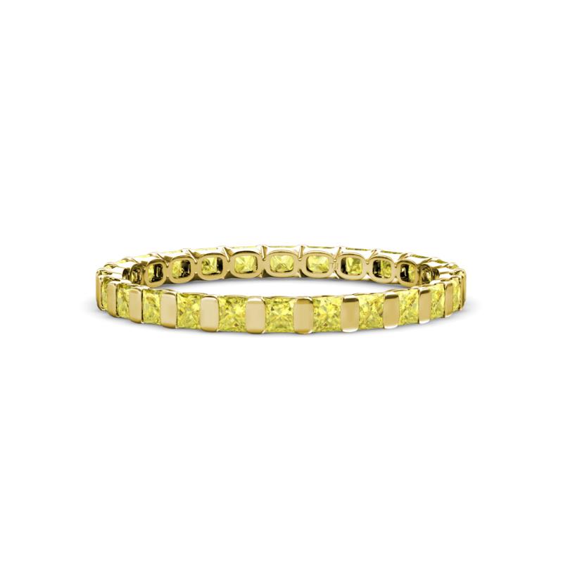Clarissa 2.50 mm Princess Cut Yellow Sapphire Eternity Band 