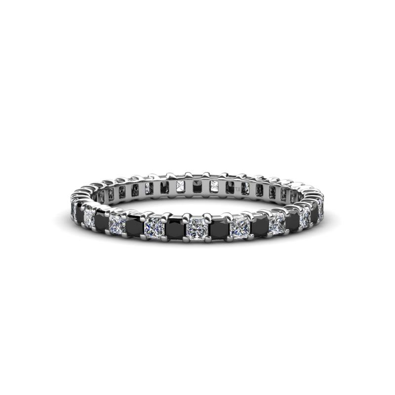 Allie 2.00 mm Black and White Diamond Eternity Band 