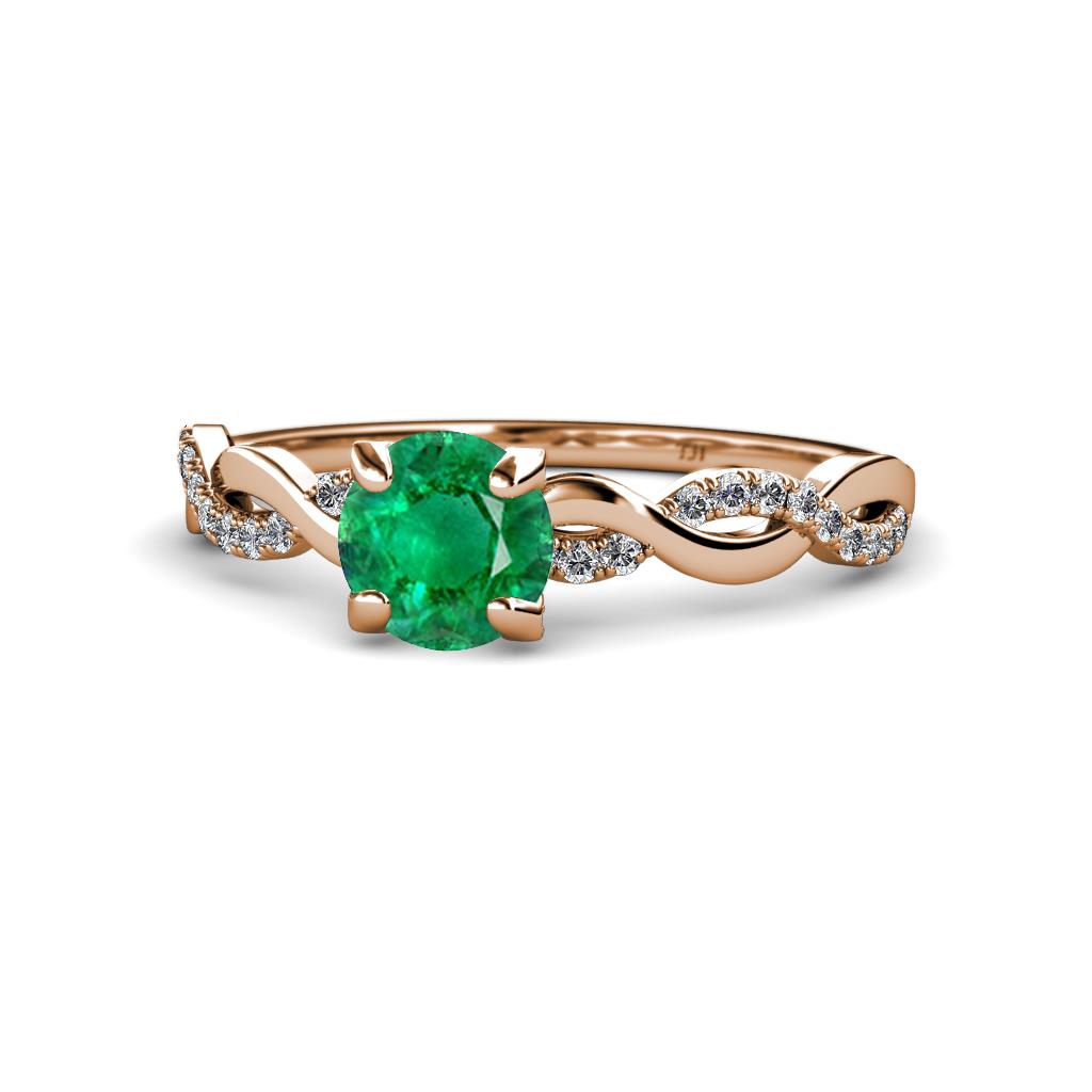Mayra Desire Emerald and Diamond Engagement Ring 