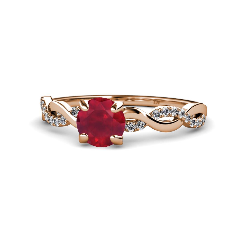 Mayra Desire Ruby and Diamond Engagement Ring 