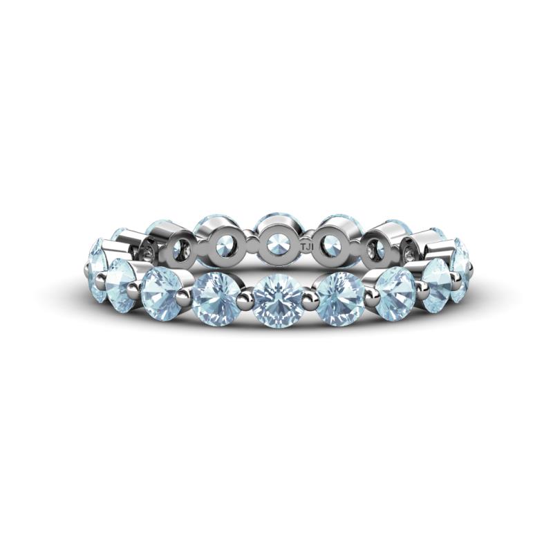 Valerie 3.50 mm Aquamarine Eternity Band 