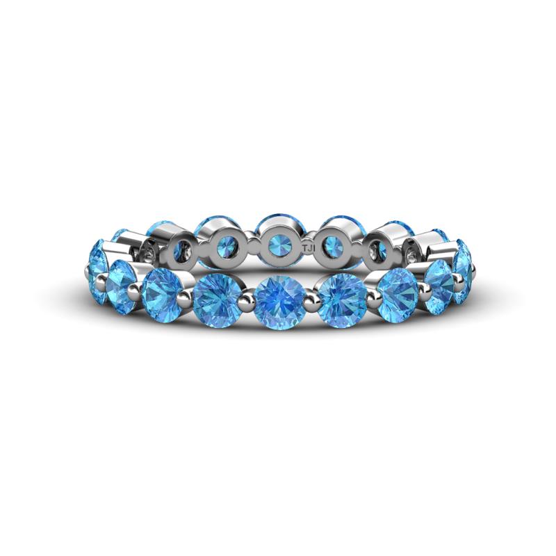Valerie 3.50 mm Blue Topaz Eternity Band 