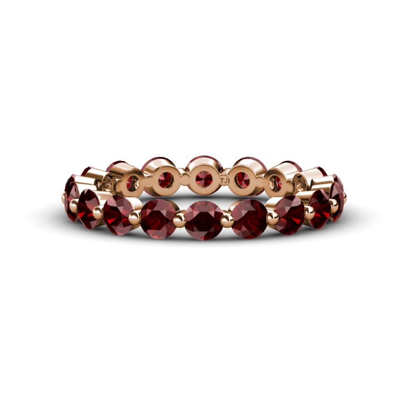 Valerie 3.50 mm Red Garnet Eternity Band 