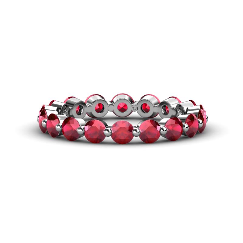 Valerie 3.50 mm Ruby Eternity Band 